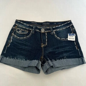 Islandia Shorts Womens Juniors 11 Denim Walking Bermuda Jeans NWT